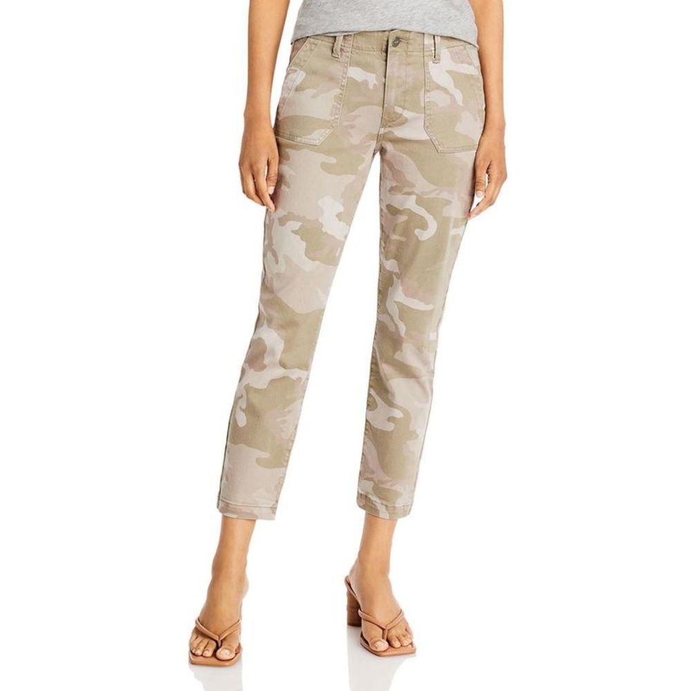 Paige Womens Mayslie Green Camouflage Casual Pants Ankle Jeans NWT